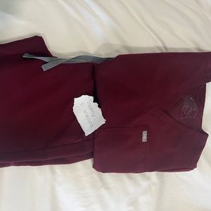 Figs Burgundy scrubs